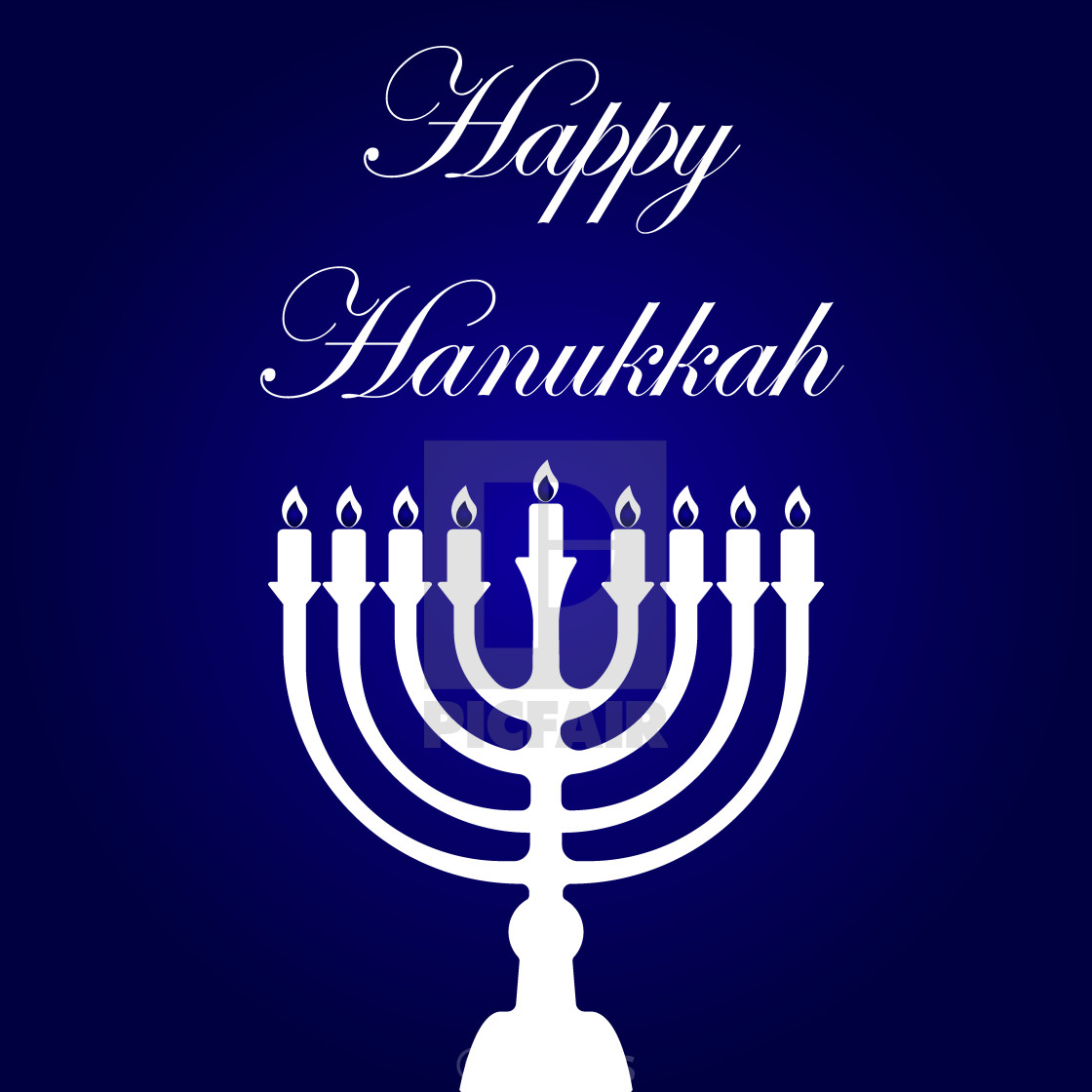 Happy Hanukkah card template. License, download or print for £6.20